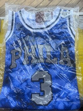 NBA Blue Philadelphia #3 Mesh Basketball Jersey